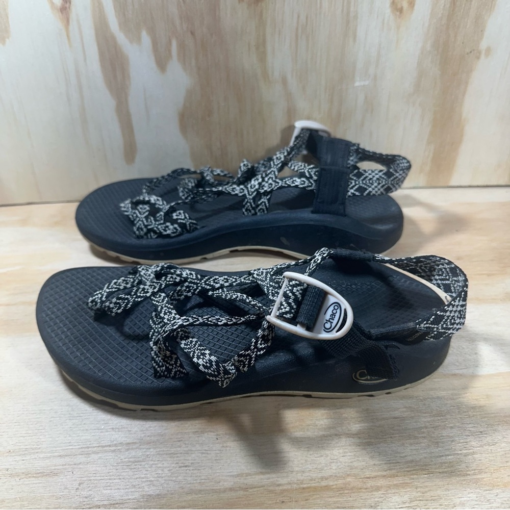 Chaco Black & White Strappy Sandals